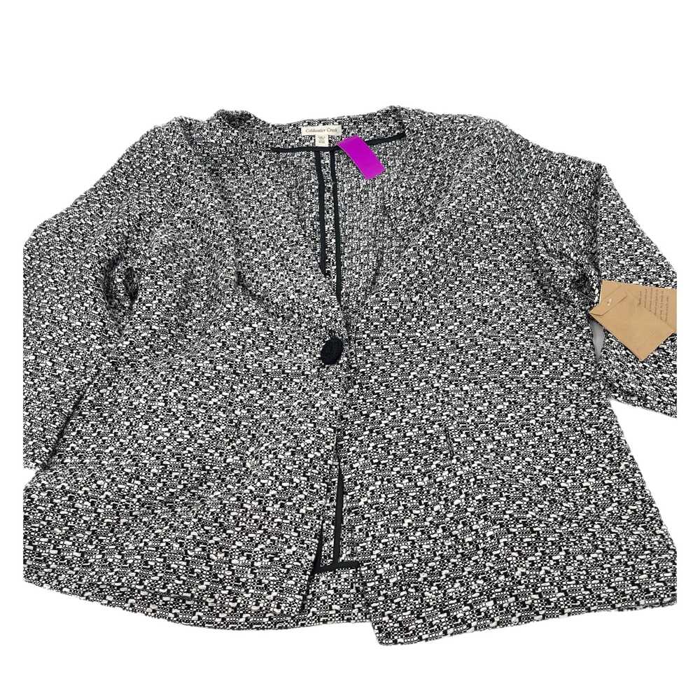Coldwater Creek Black White Blazer Mid-Length Woven | Womens 20W